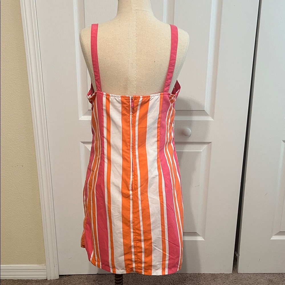 Pink, White and Orange Reversible Sundress - Picture 3 of 6